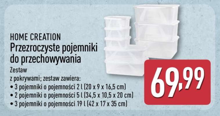 Home Creation Przezroczyste pojemniki do przechowywania