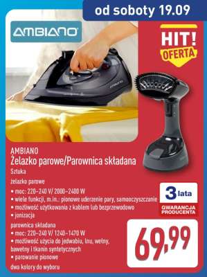 AMBIANO Żelazko parowe/Parownica składana