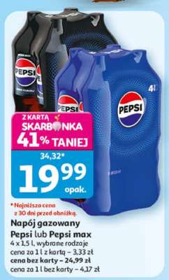Napój gazowany Pepsi lub Pepsi Max