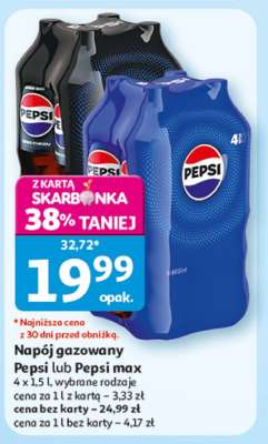 Napój gazowany Pepsi lub Pepsi Max