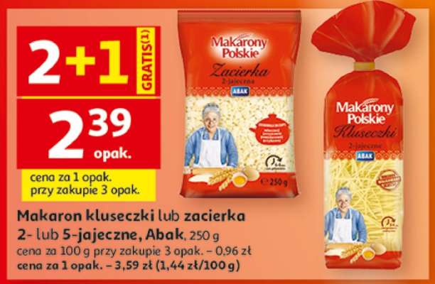 Makaron kluseczki lub zacierka