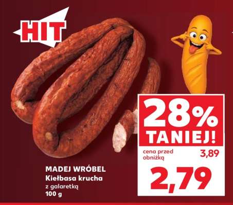 MADEJ WRÓBEL Kiełbasa krucha z galaretką 100 g