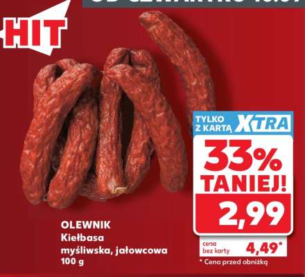 OLEWNIK Kiełbasa myśliwska, jałowcowa 100 g