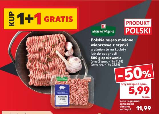 Polskie mięso mielone wieprzowe z szynki