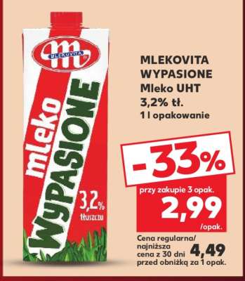 MLEKOVITA WYPASIONE Mleko UHT 3,2% tł.