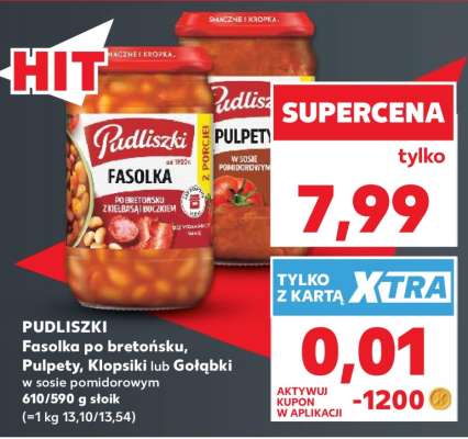 PUDLISZKI Fasolka po bretońsku, Pulpety, Klopsiki lub Gołąbki w sosie pomidorowym