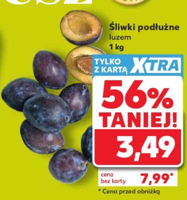 Śliwki podłużne luzem 1 kg