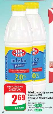 Mleko spożywcze świeże 2% Polskie Mlekovita