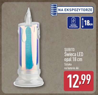 Świeca LED opal 18 cm