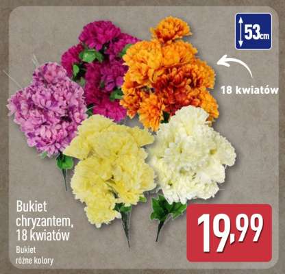 Bukiet chryzantem, 18 kwiatów