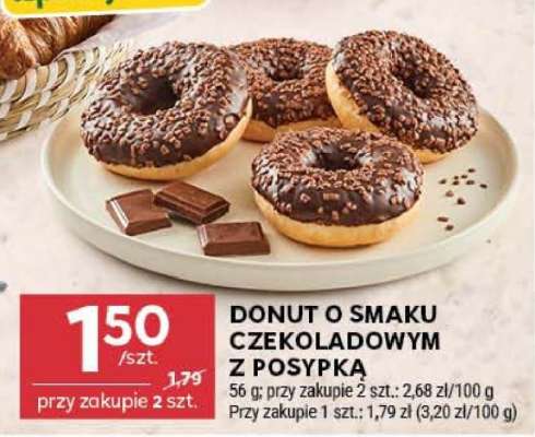 DONUT O SMAKU CZEKOLADOWYM Z POSYPKĄ