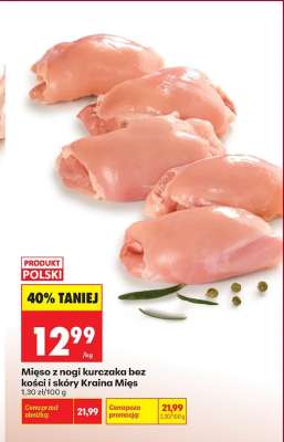 Mięso z nogi kurczaka bez kości i skóry Kraina Mięs