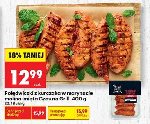 Polędwiczki z kurczaka w marynacie malina-mięta Czas na Grill, 400 g