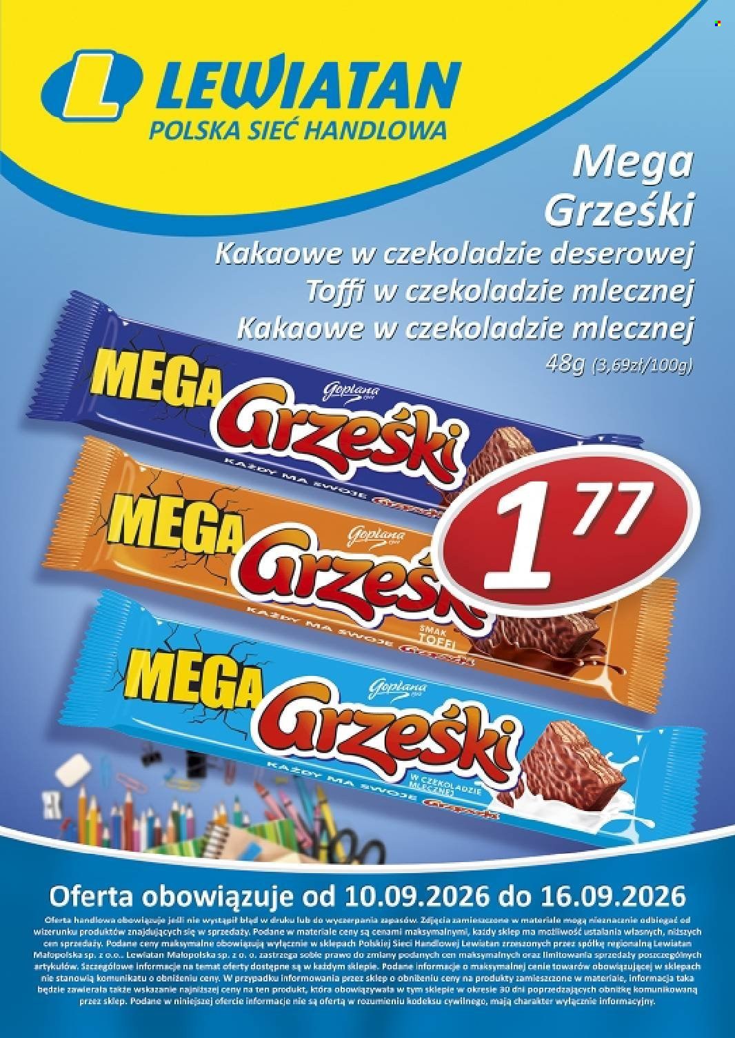 Gazetka Lewiatan - 10.09.2026 - 16.09.2026. Strona 1
