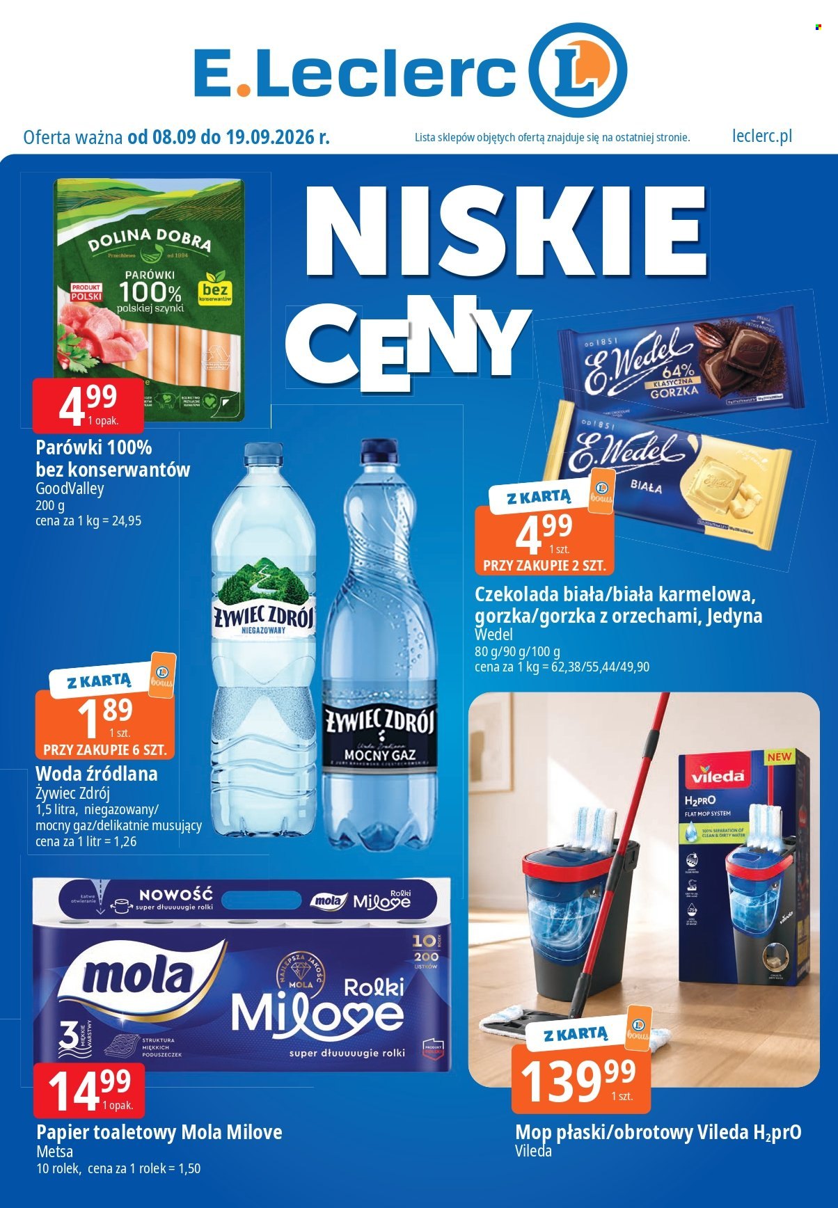 Gazetka E.Leclerc - 8.09.2026 - 19.09.2026. Strona 1