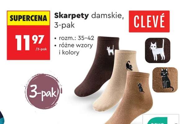 Skarpety damskie, 3-pak