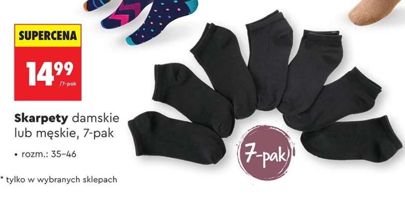 Skarpety damskie lub męskie, 7-pak