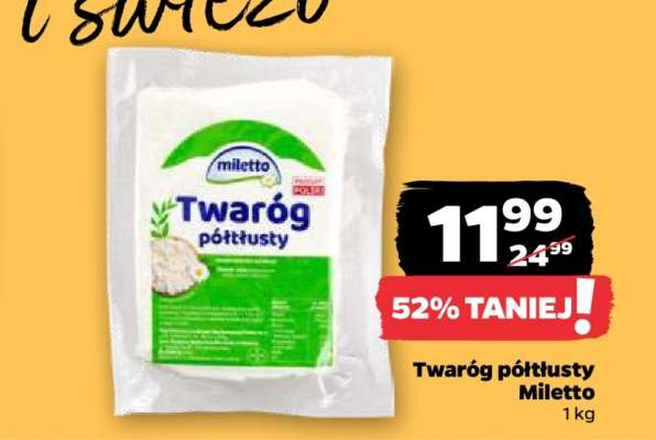 Twaróg półtłusty Miletto