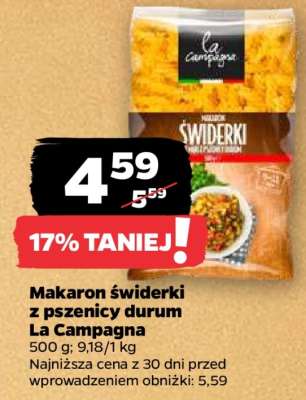 Makaron świderki z pszenicy durum La Campagna