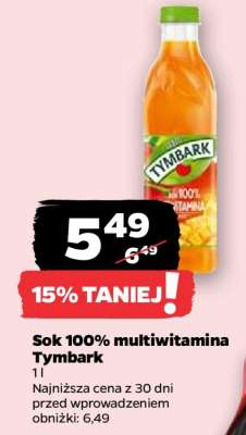 Sok 100% multiwitamina Tymbark
