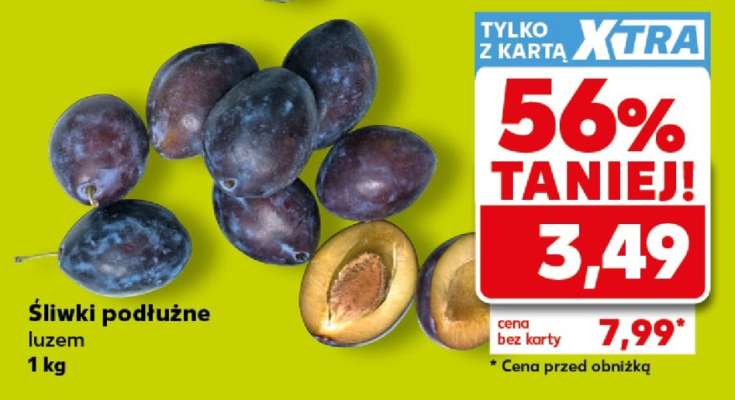 Śliwki podłużne luzem 1 kg