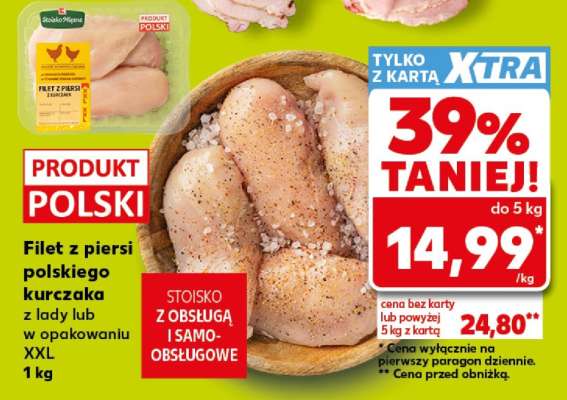 Filet z piersi polskiego kurczaka z lady lub w opakowaniu XXL 1 kg