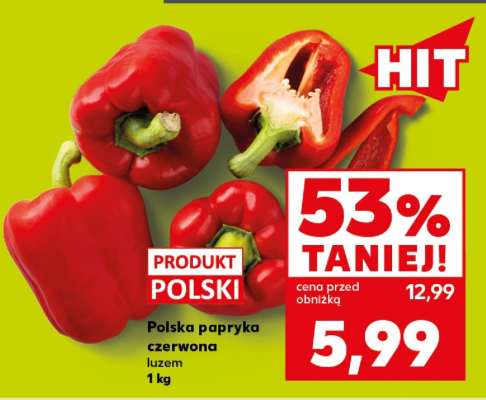 Polska papryka czerwona luzem 1 kg