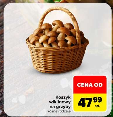 Koszyk wiklinowy na grzyby