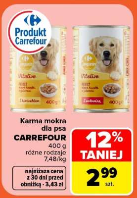 Karma mokra dla psa Carrefóur