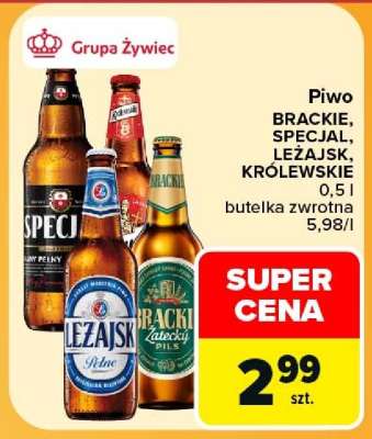Piwo BRACKIE, SPECJAL, LEŻAJSK, KRÓLEWSKIE