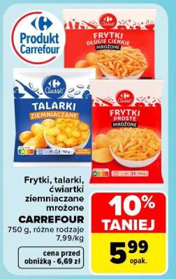 Frytki, talarki, ćwiartki ziemniaczane mrożone CARREFOUR