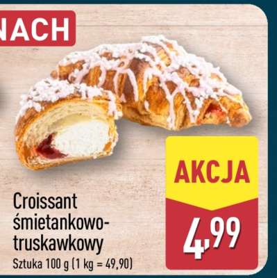 Croissant śmietankowo-truskawkowy