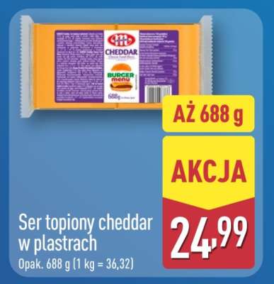Ser topiony cheddar w plastrach