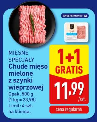 Chude mięso mielone z szynki wieprzowej
