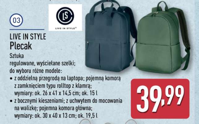 LIVE IN STYLE Plecak
