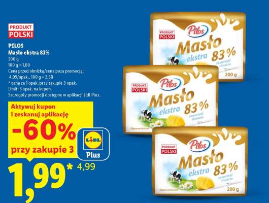 PILOS Masło ekstra 83%