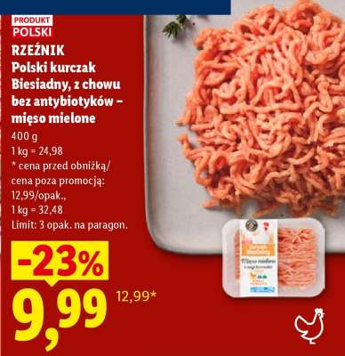 RZEŹNIK Polski kurczak Biesiadny z chowu bez antybiotyków – mięso mielone