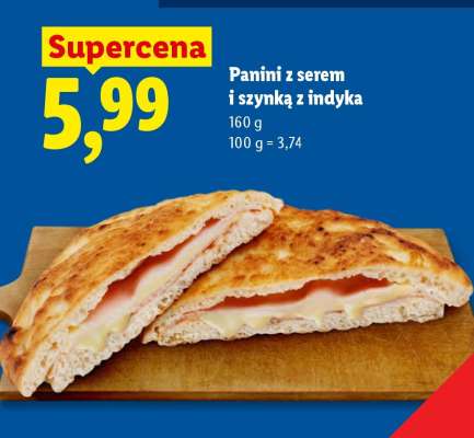 Panini z serem i szynką z indyka
