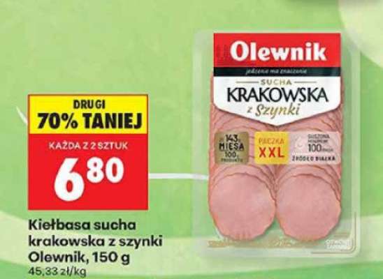 Kiełbasa sucha krakowska z szynki Olewnik 150 g