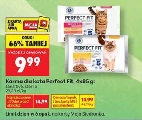 Karma dla kota Perfect Fit, 4x85 g