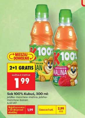 Sok 100% Kubuś, 300 ml
