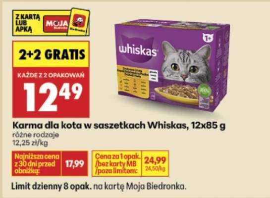 Karma dla kota w saszetkach Whiskas , 12x85 g