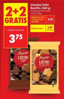 Ciastka listki Bonitki, 260 g