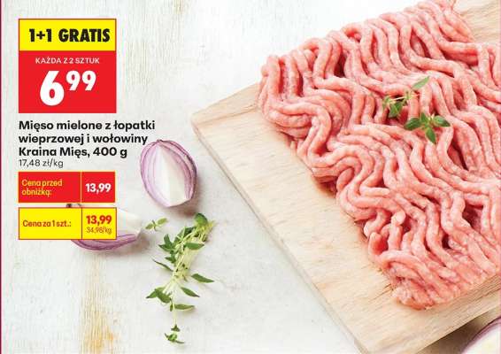 Mięso mielone z łopatki wieprzowej i wołowiny Kraina Mięs 400 g