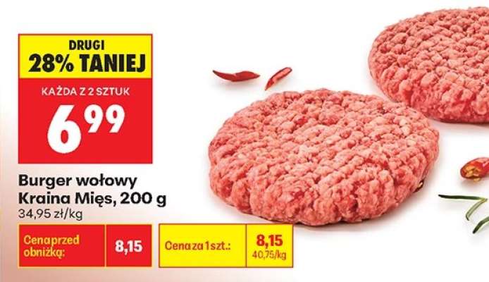 Burger wołowy Kraina Mięs 200 g