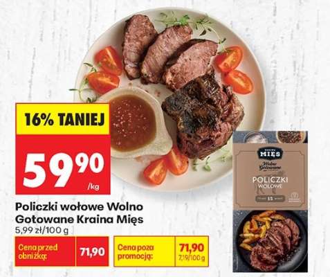 Policzki wołowe Wolno Gotowane Kraina Mięs