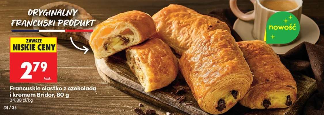 Francuskie ciastko z czekoladą i kremem Bridor, 80 g