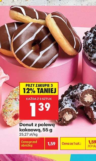 Donut z polewą kakaową, 55 g