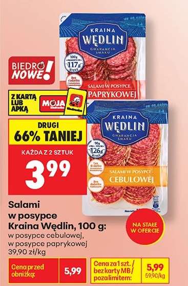 Salami w posypce Kraina Wędlin, 100 g