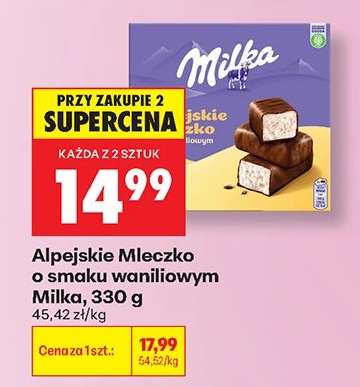 Alpejskie Mleczko o smaku waniliowym Milka 330 g